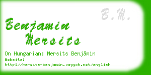 benjamin mersits business card
